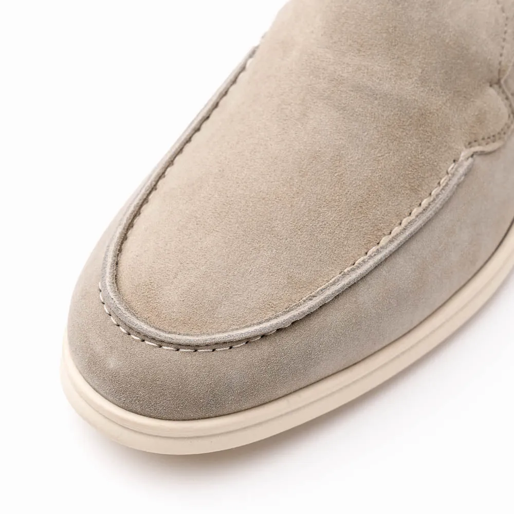 16-621-BON LIVORNO Sueded Italian Goatskin Loafer Bone
