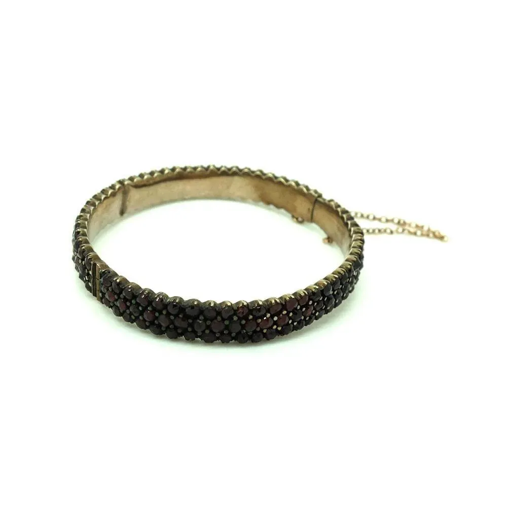 Antique Victorian Garnet Bangle Bracelet