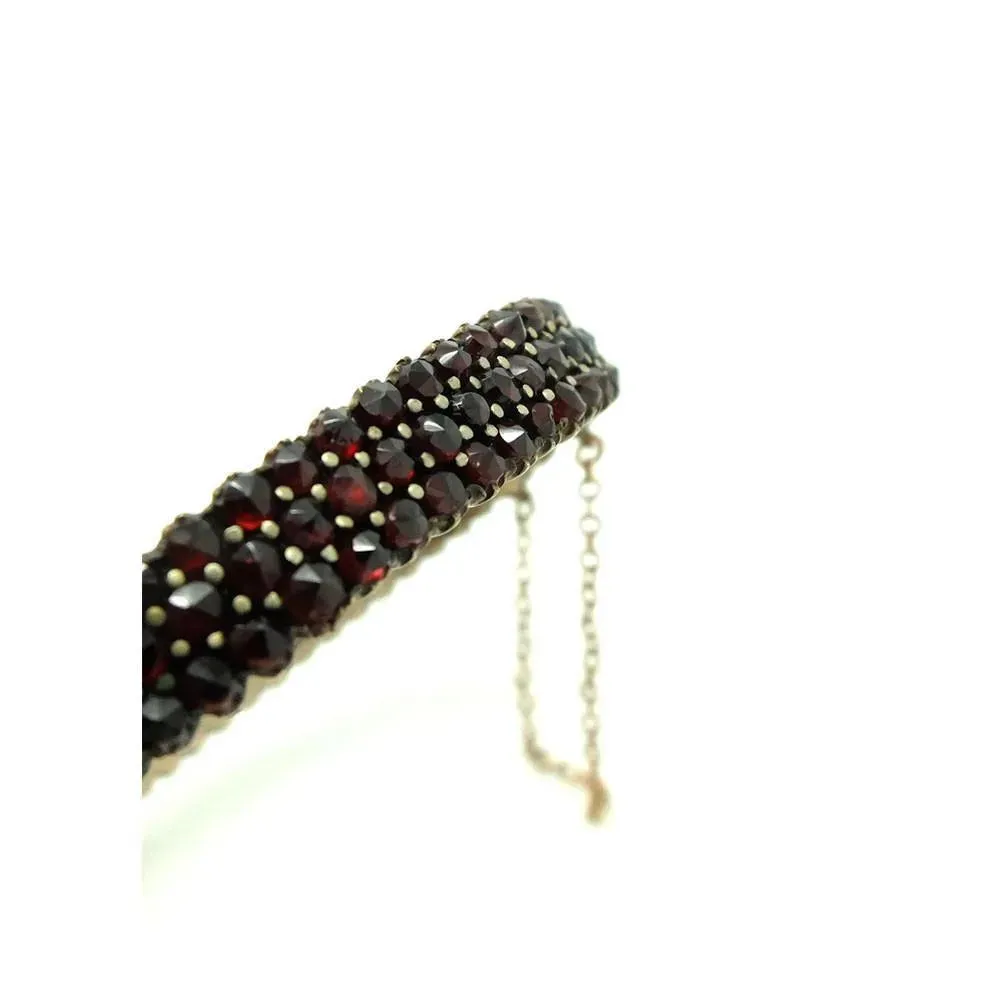 Antique Victorian Garnet Bangle Bracelet