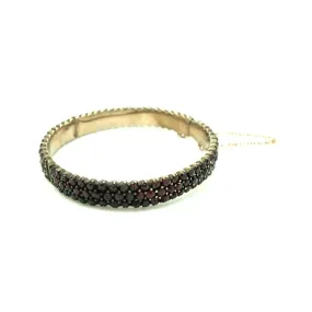 Antique Victorian Garnet Bangle Bracelet