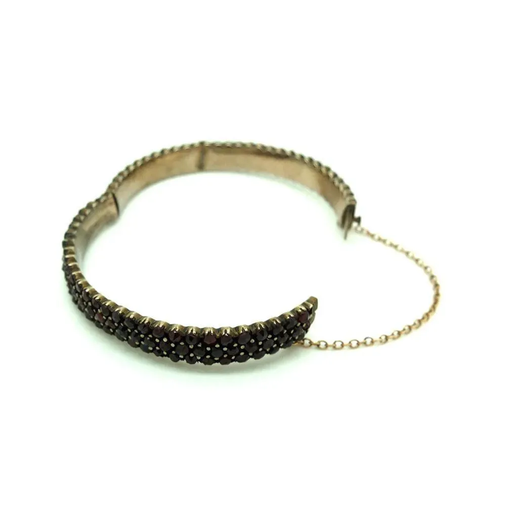Antique Victorian Garnet Bangle Bracelet