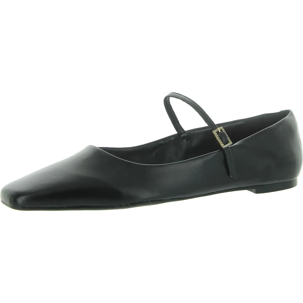 Arezzo Womens Eleanor Leather Embellished Ballet Flats