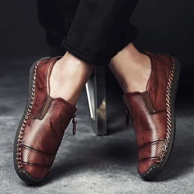 Asifn Men Casual Leather Loafers Summer Walking Shoes Fashionable Boat Moccasins Slip on Comfortable Driving Footwear