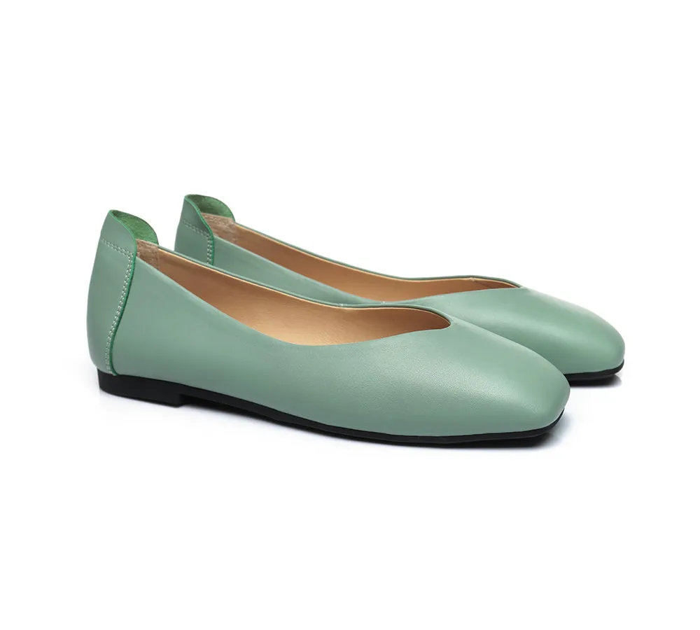 AUSTRALIAN SHEPHERD® Women Leather Square Toe Ballet Flats Linda