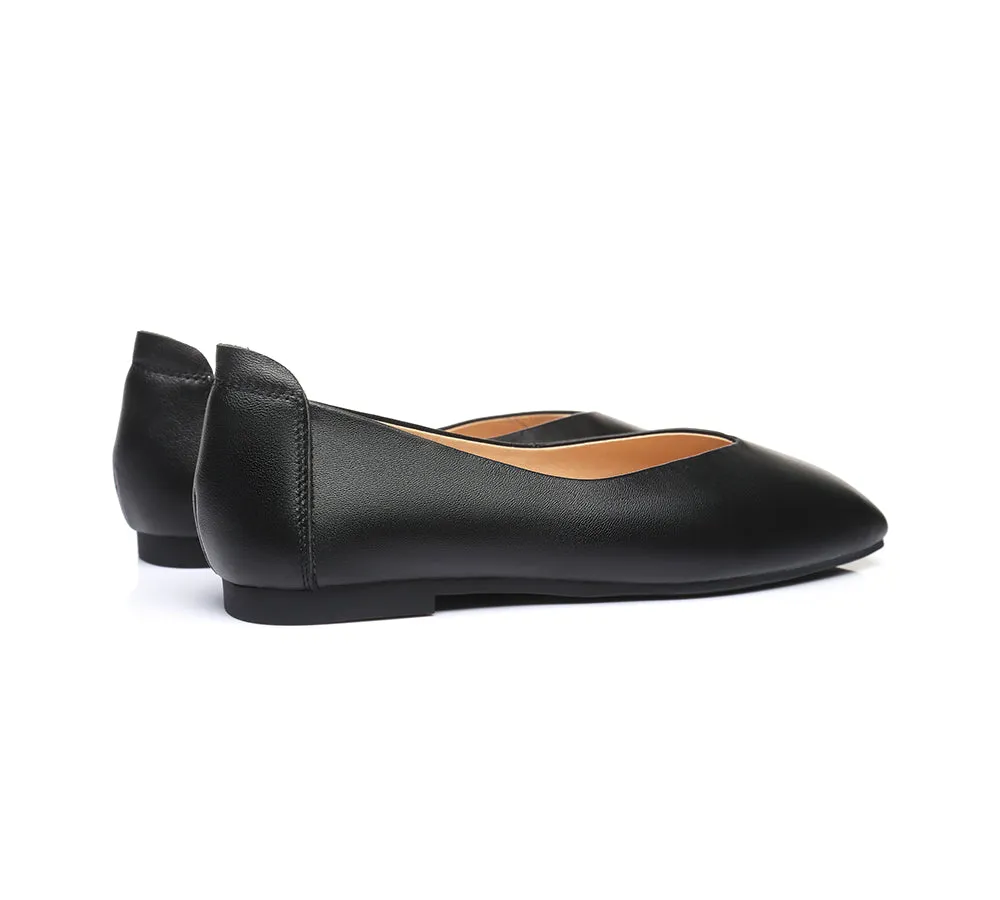 AUSTRALIAN SHEPHERD® Women Leather Square Toe Ballet Flats Linda