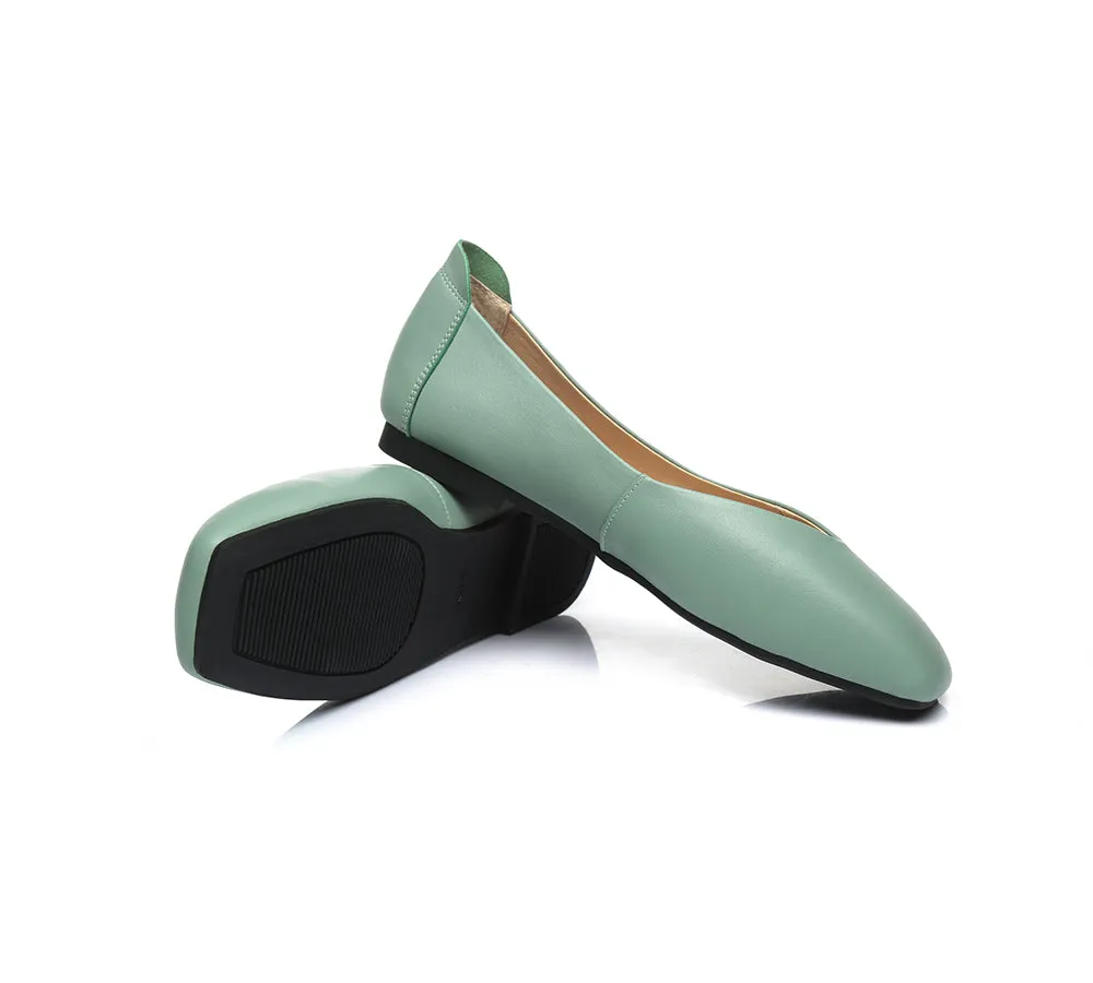 AUSTRALIAN SHEPHERD® Women Leather Square Toe Ballet Flats Linda