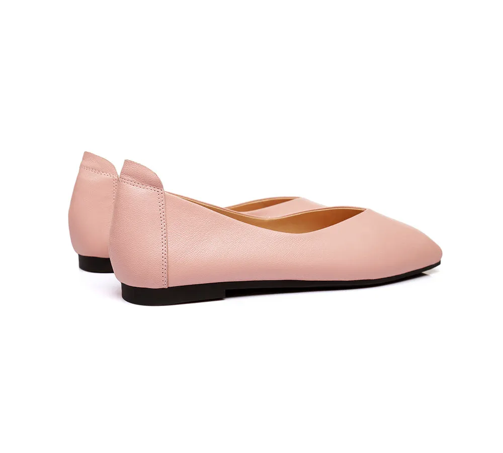 AUSTRALIAN SHEPHERD® Women Leather Square Toe Ballet Flats Linda