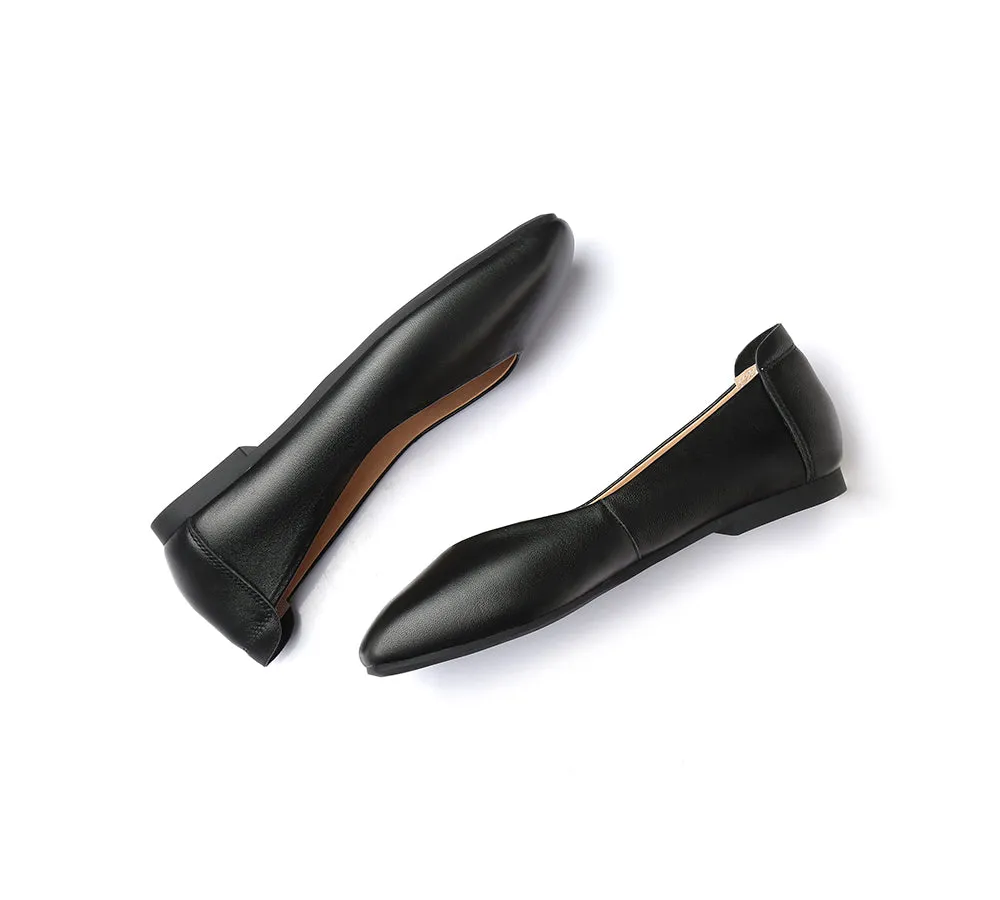AUSTRALIAN SHEPHERD® Women Leather Square Toe Ballet Flats Linda
