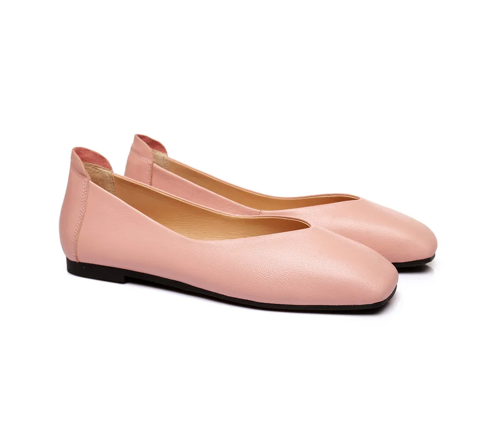 AUSTRALIAN SHEPHERD® Women Leather Square Toe Ballet Flats Linda