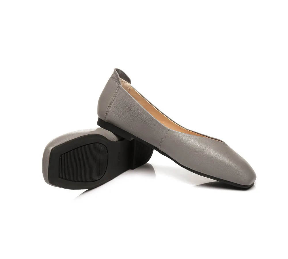 AUSTRALIAN SHEPHERD® Women Leather Square Toe Ballet Flats Linda
