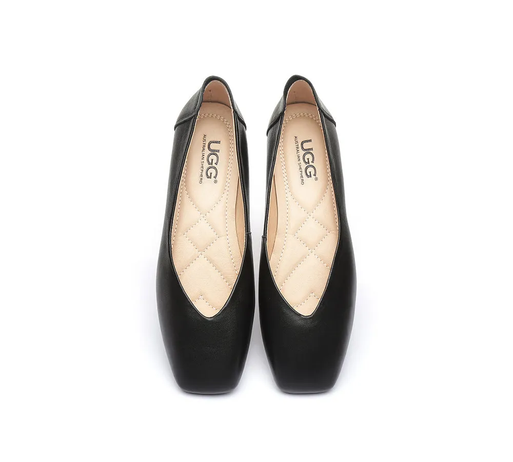 AUSTRALIAN SHEPHERD® Women Leather Square Toe Ballet Flats Linda