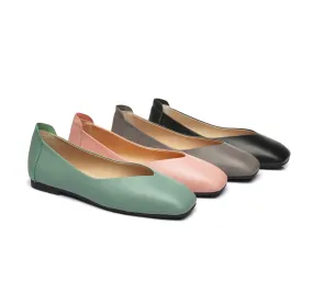 AUSTRALIAN SHEPHERD® Women Leather Square Toe Ballet Flats Linda
