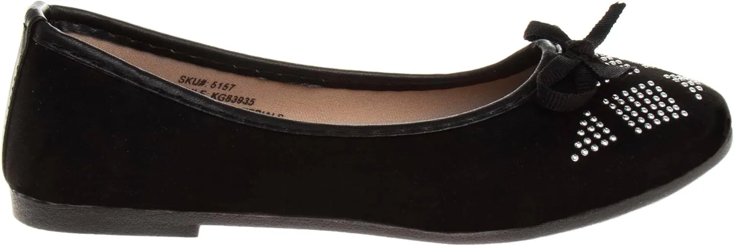 Ballerina Flats - Girls Classic Leatherette Ballet Shoe (Toddler Little Kid Big Kid)