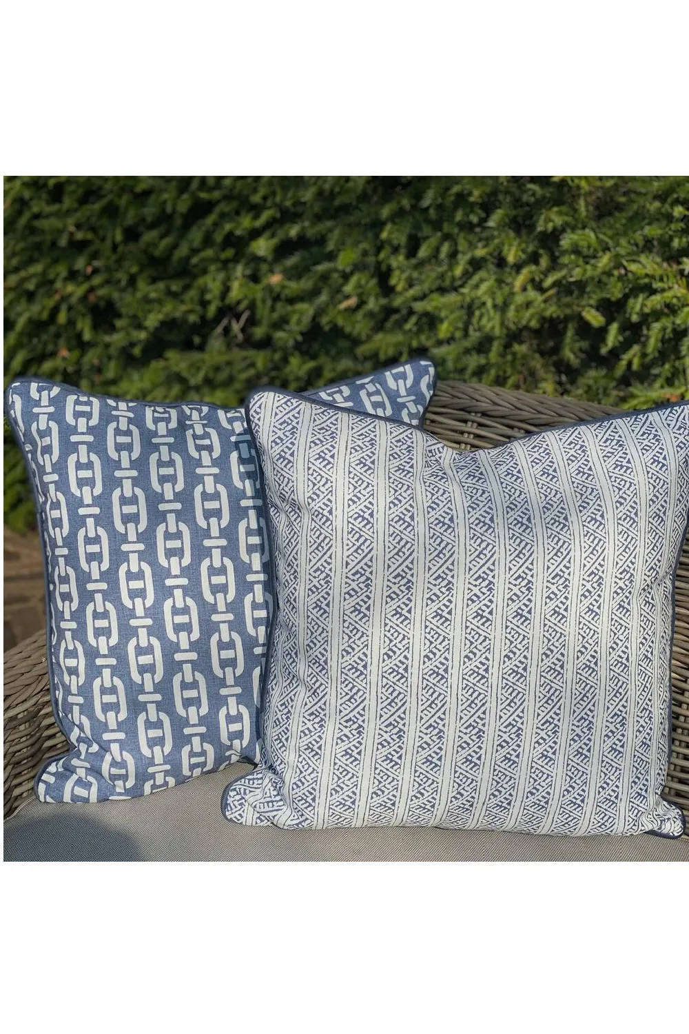 Batik Print Outdoor Throw Pillow | Andrew Martin Ostuni