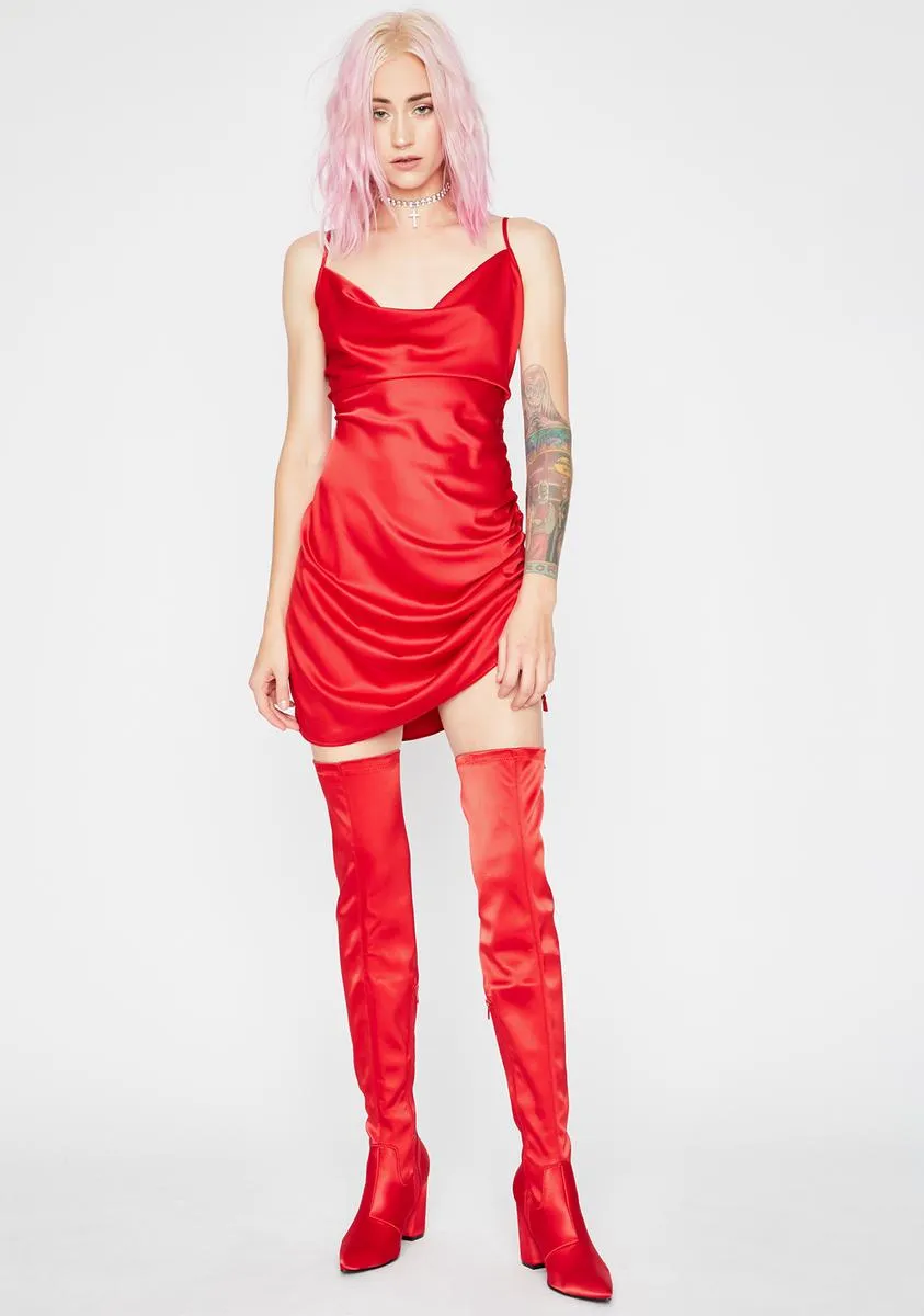 Bleeding Hearts Satin Boots