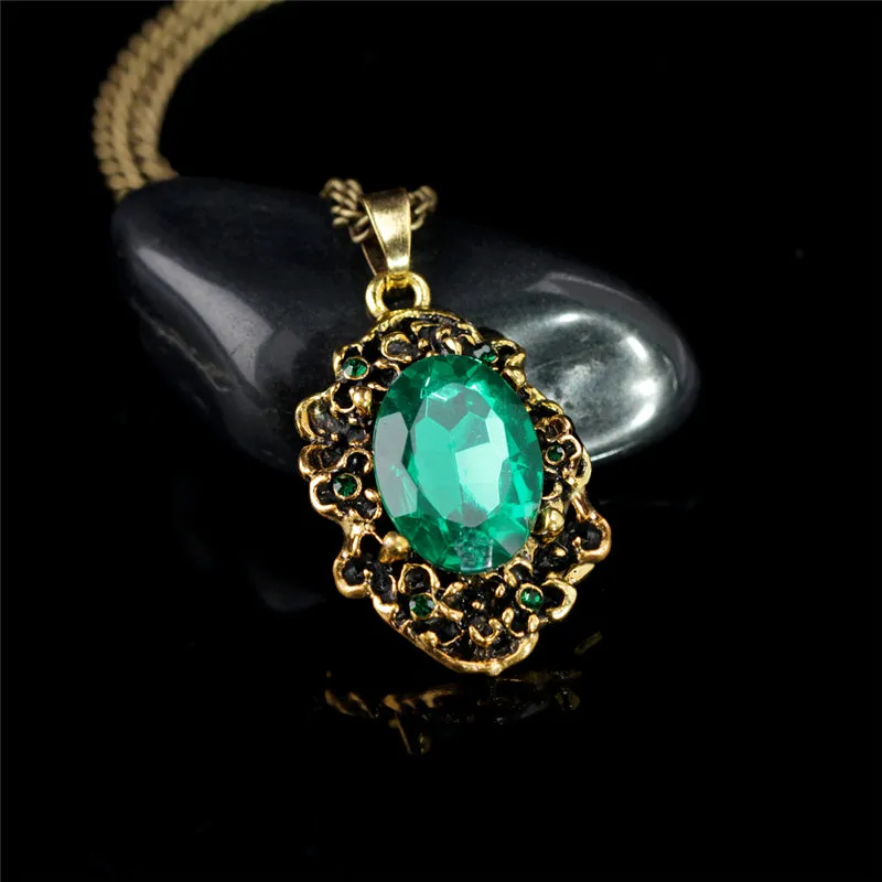 Bridal Jewelry Sets Green Crystal  Color Jewelry Set Necklace