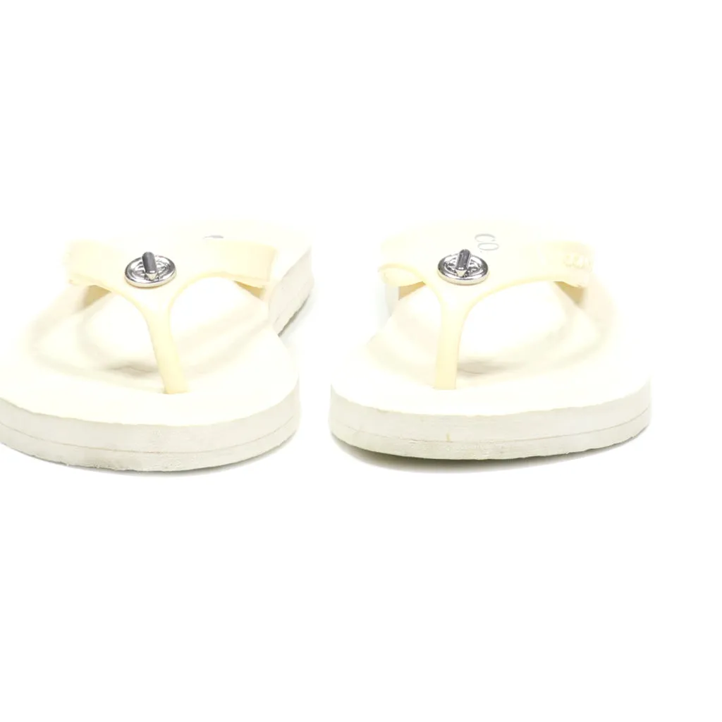 Coach Abbigail Slippers Rubber White Colour For Women