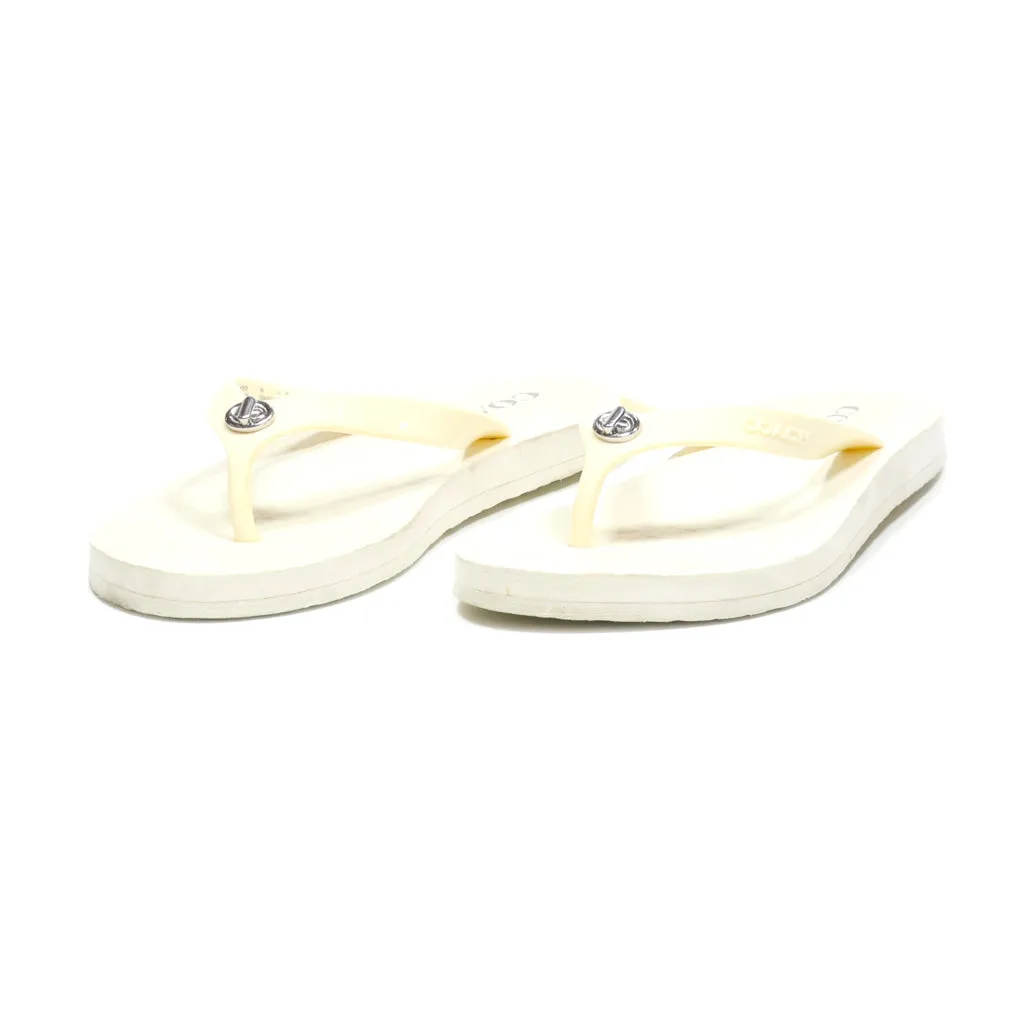 Coach Abbigail Slippers Rubber White Colour For Women