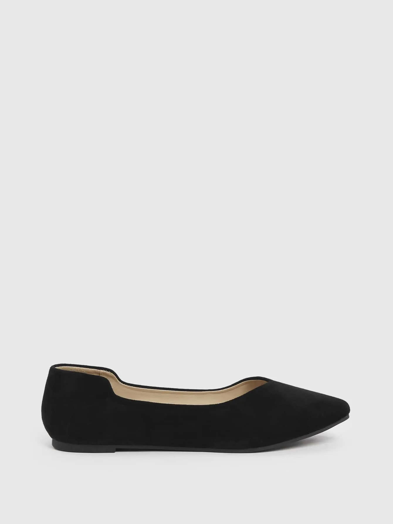 CUCCOO BIZCHIC Women Minimalist Point Toe Flats, Elegant Black Ballet Shoes For Summer Vacation Shoes Summer Sale Back To School Shoes College Student Shoes