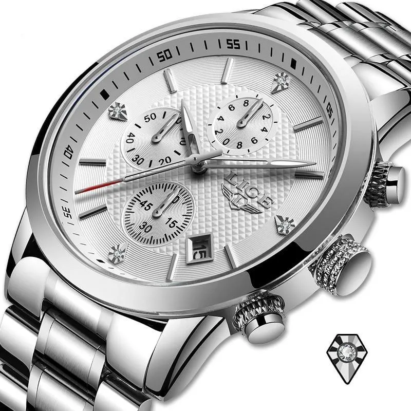 Darren Stainless Steel Chronograph Watch
