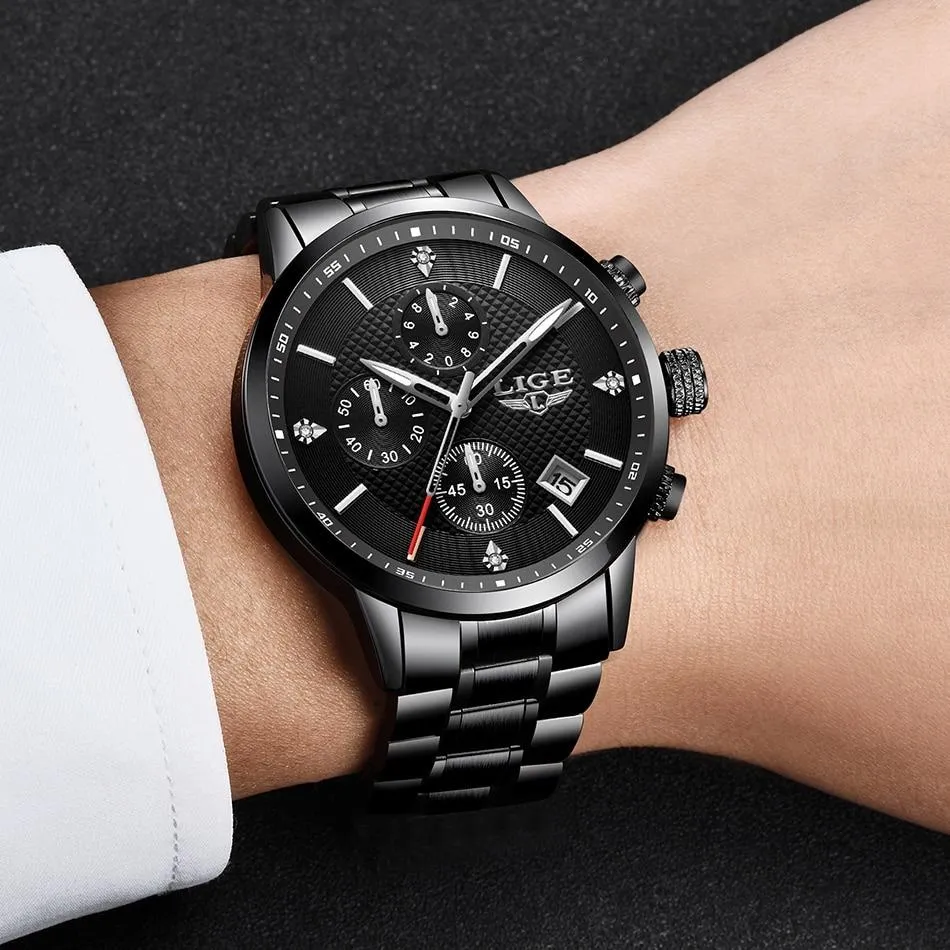Darren Stainless Steel Chronograph Watch
