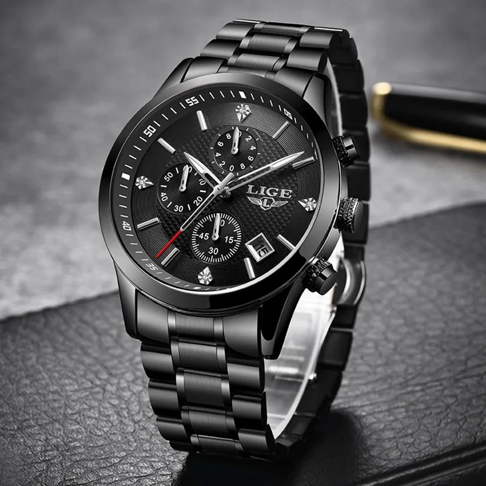 Darren Stainless Steel Chronograph Watch