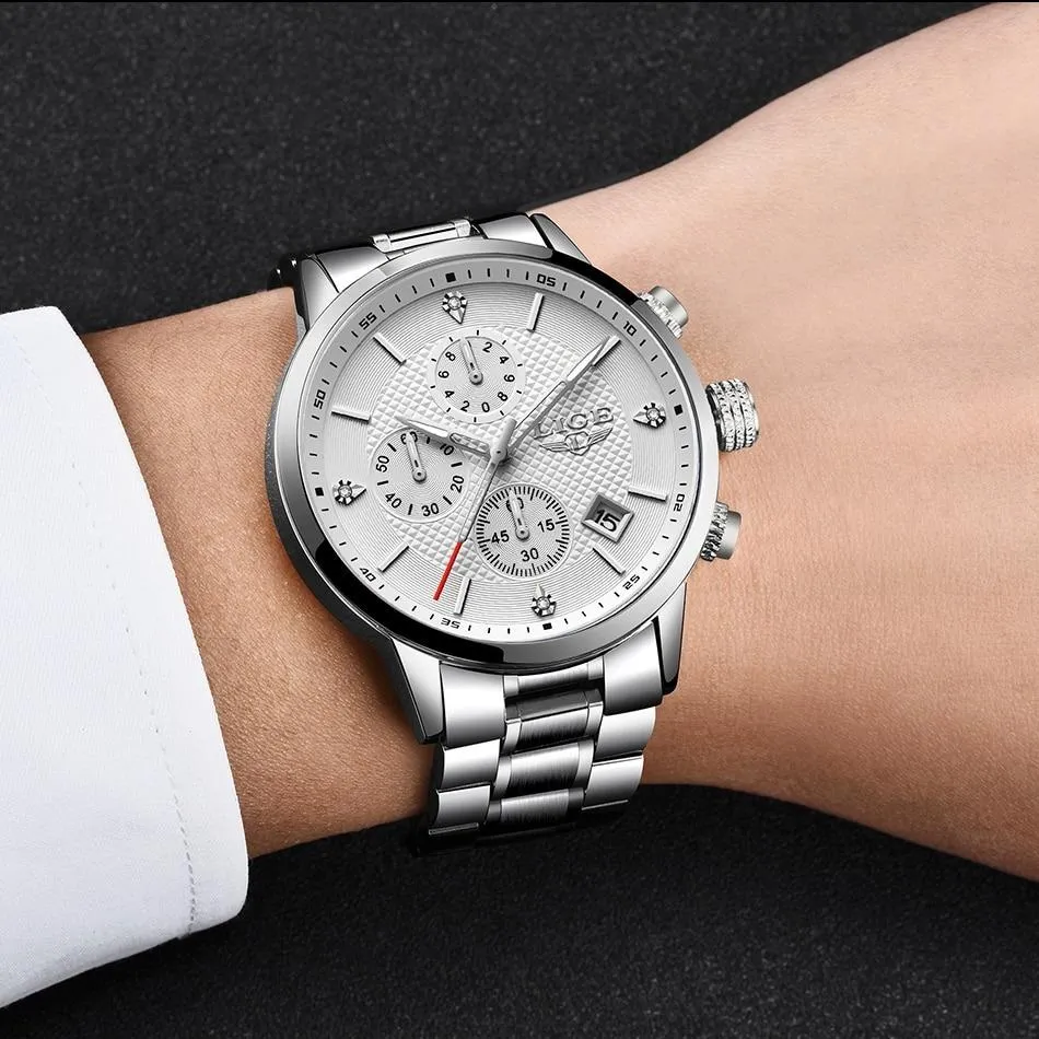 Darren Stainless Steel Chronograph Watch