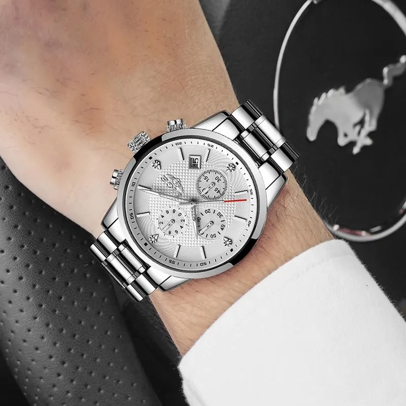 Darren Stainless Steel Chronograph Watch