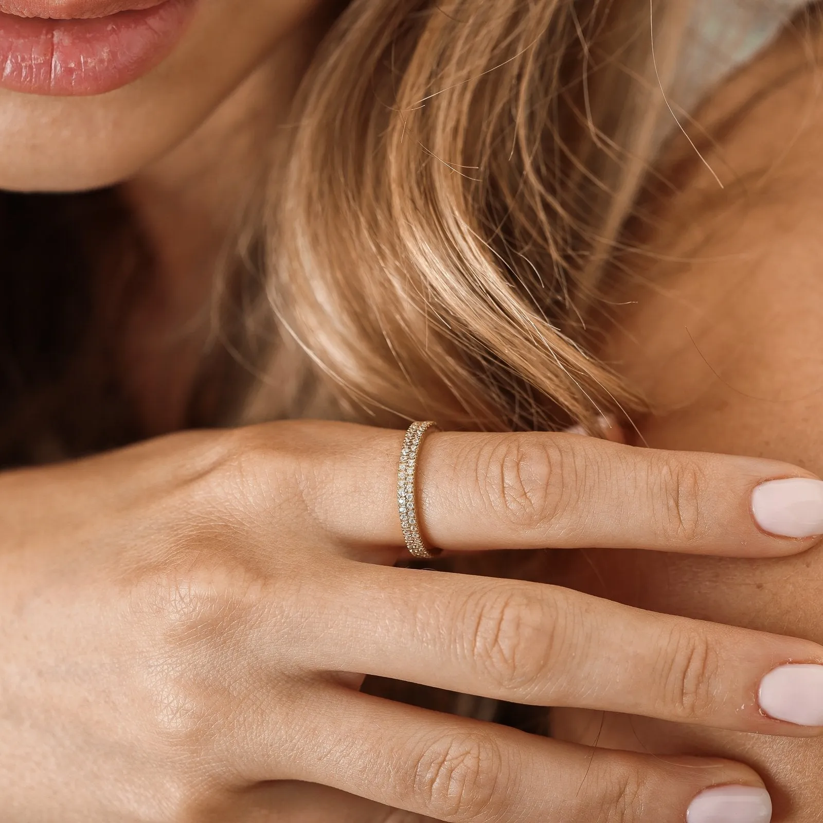 Diamond Eternity Band - 14K Rose Gold
