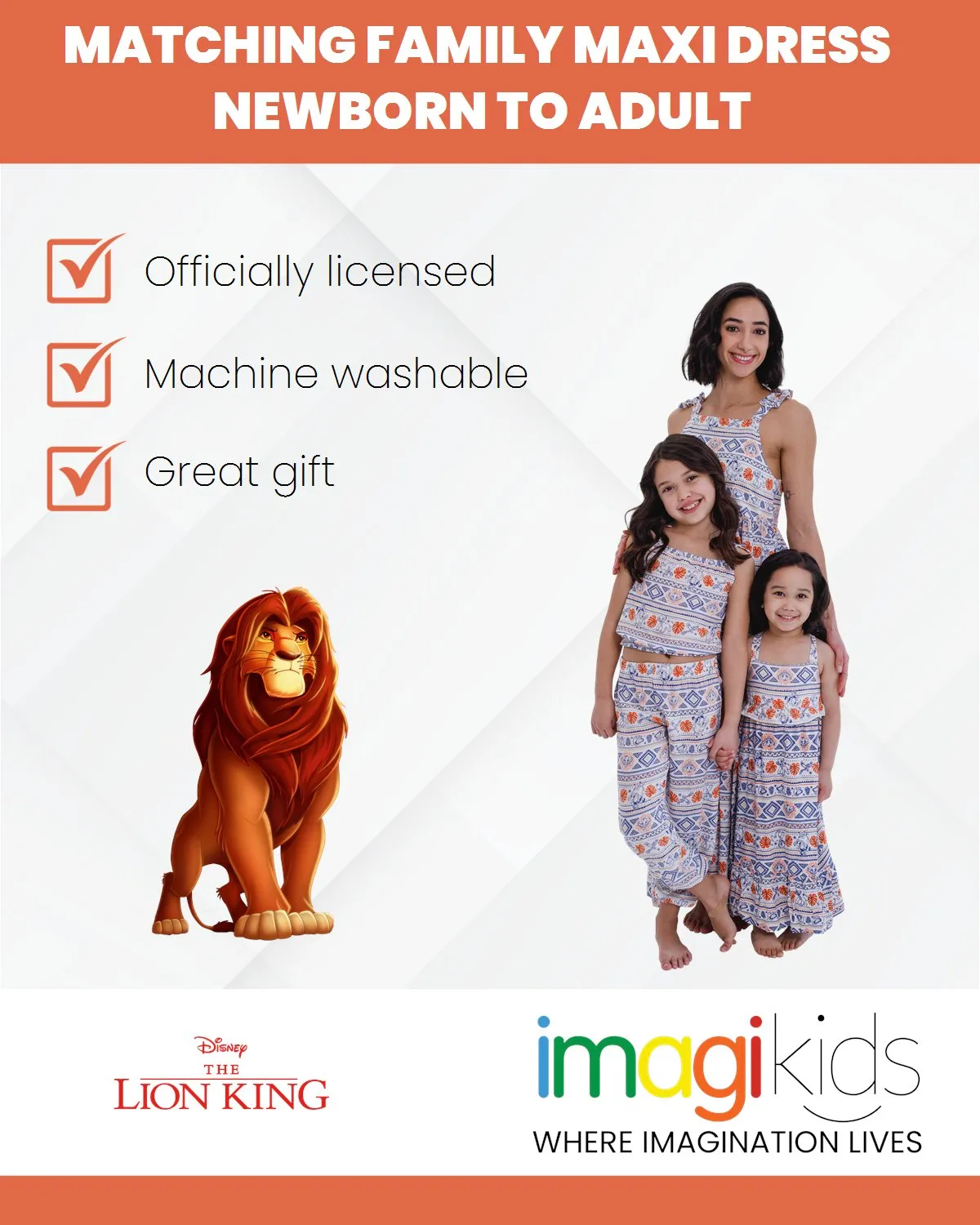 Disney Lion King Matching Family Maxi Dress