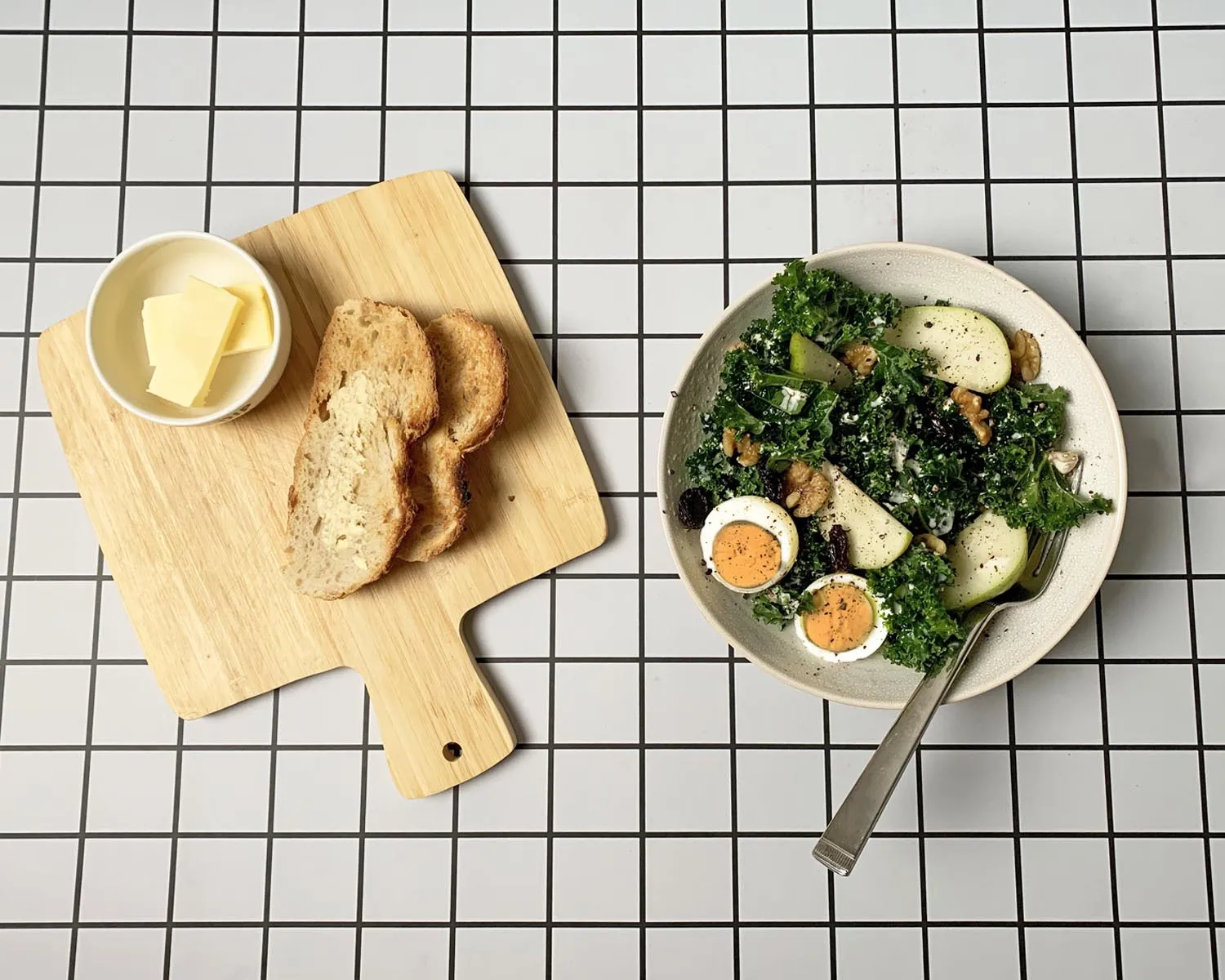 Flat Lay Instagram Backdrop - White 'Glebe' Minimal Grid (56cm x 87cm)