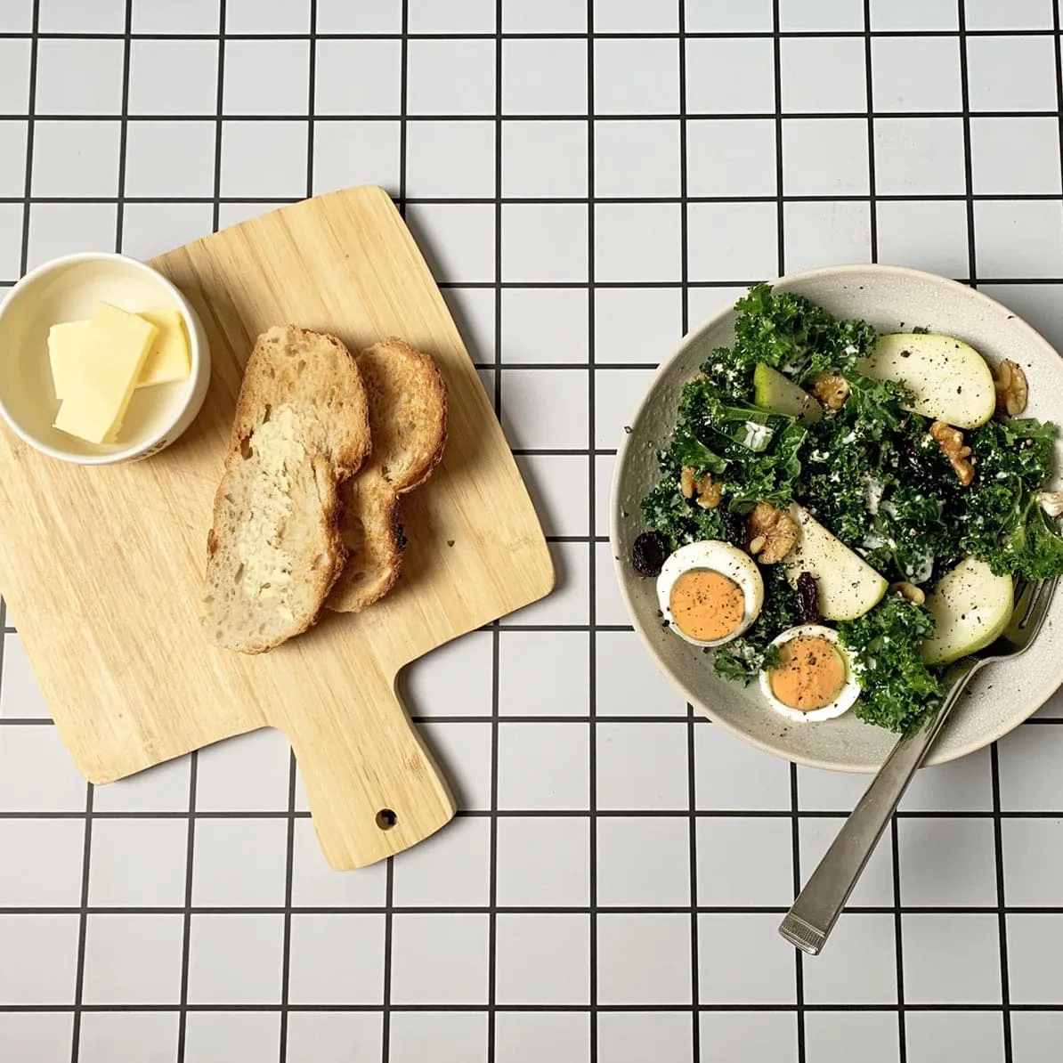 Flat Lay Instagram Backdrop - White 'Glebe' Minimal Grid (56cm x 87cm)