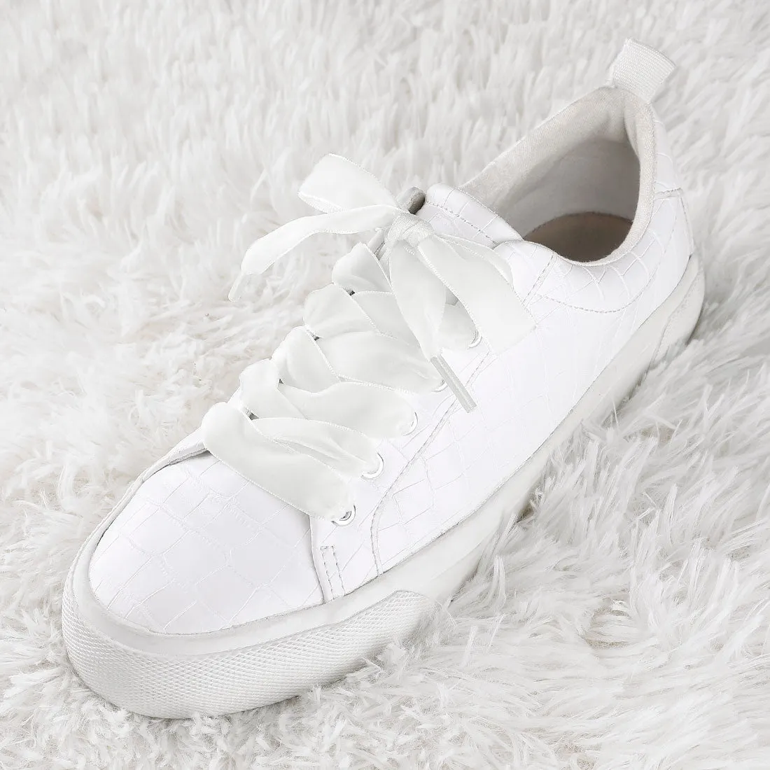Flat Velvet Shoelaces 0.6 Inches Wide Ribbon Sneakers Strings