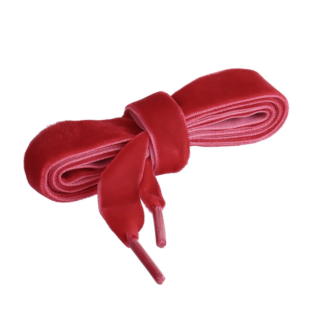 Flat Velvet Shoelaces 0.6 Inches Wide Ribbon Sneakers Strings