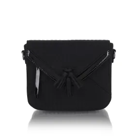 Helsinki Black Satchel Bag (Matches Tara Flats) by Ruby Shoo