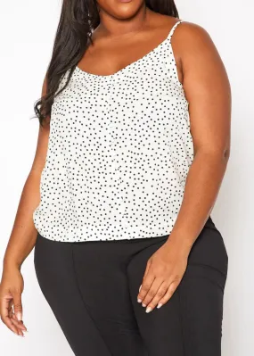 HI Curvy Plus Size Women Polka Dot Cami Top