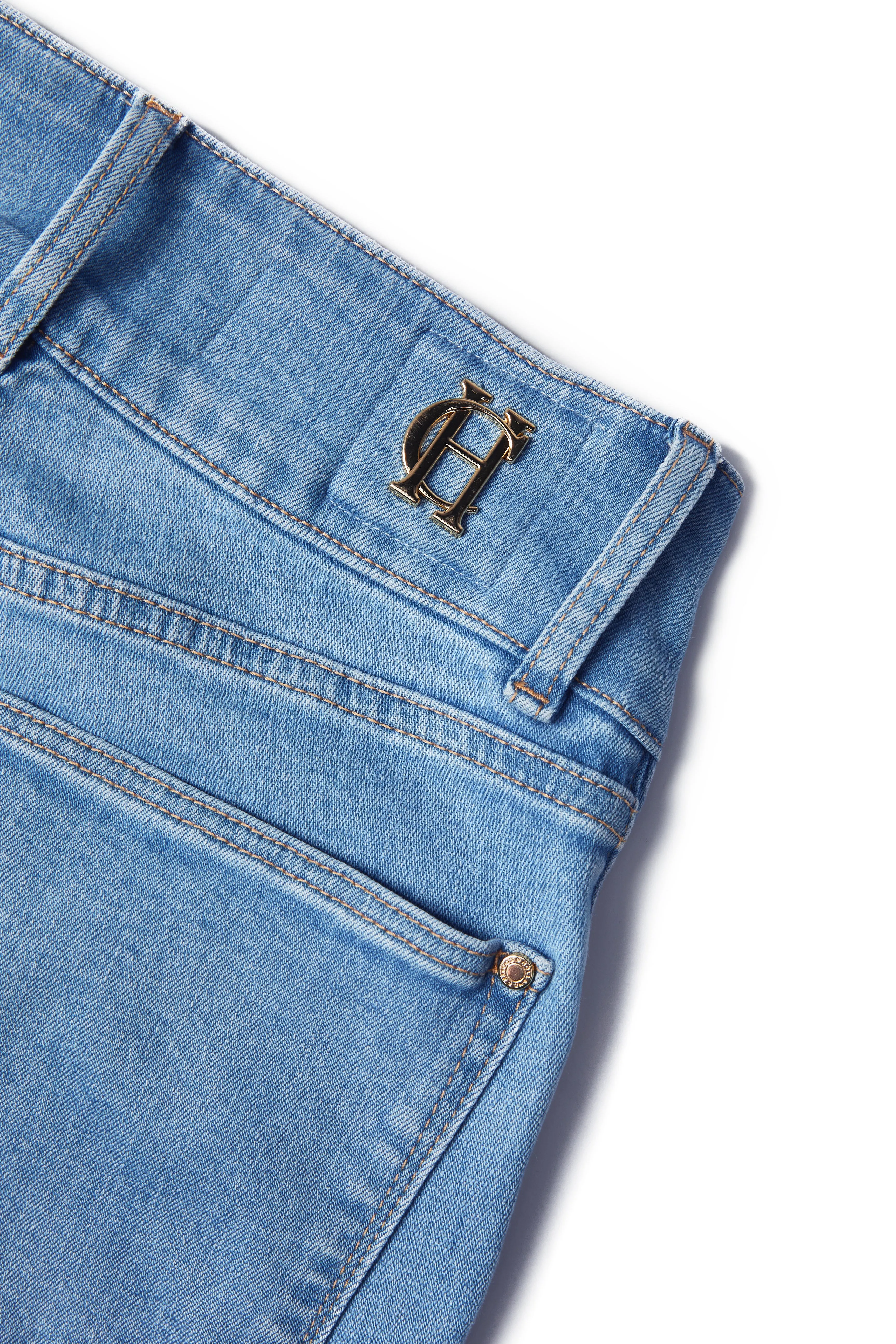 High Rise Flared Jean (Light Denim)