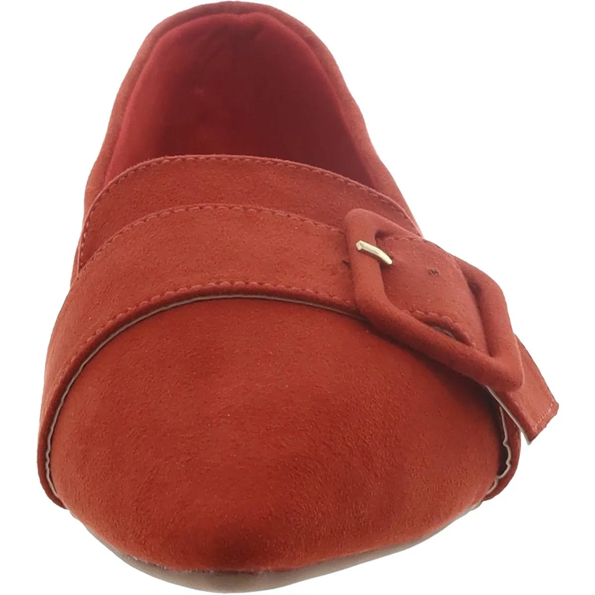 Journee Collection Womens Suede Buckle Ballet Flats