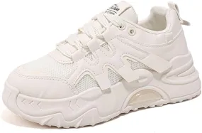 MAUGELY Women's Platform Mesh Casual Sports Shoes Fashionable Road-Running Walking Sneakers