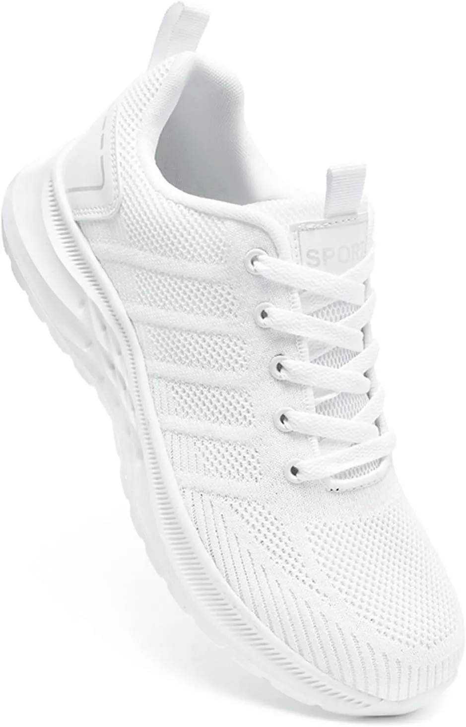Men Sports Shoes Fashionable Couple Simple and Solid Color Thick Bottomed Flat Mesh Breathable Mens Sneaker