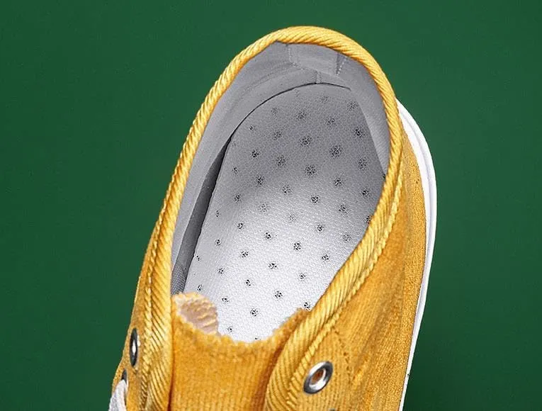 Men's Lightweight Solid Color high-top Canvas Sneakers Breathable Flat Walking Skateboard