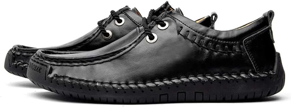 Men's Penny Loafers Summer Lightweight Moccasin Driving Footwear Fashionable Lace Up Flats Boat Shoes