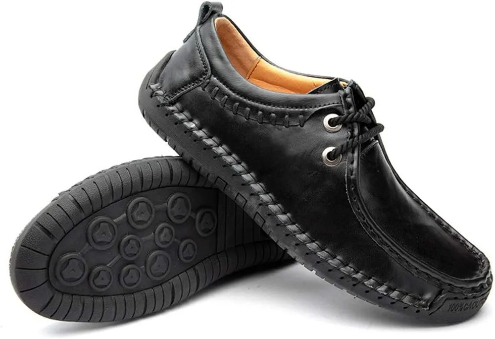 Men's Penny Loafers Summer Lightweight Moccasin Driving Footwear Fashionable Lace Up Flats Boat Shoes