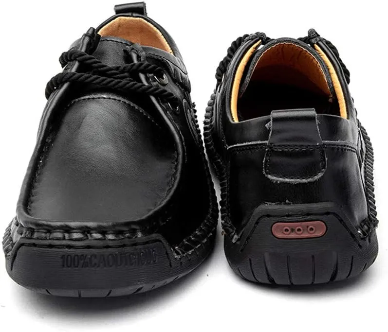 Men's Penny Loafers Summer Lightweight Moccasin Driving Footwear Fashionable Lace Up Flats Boat Shoes