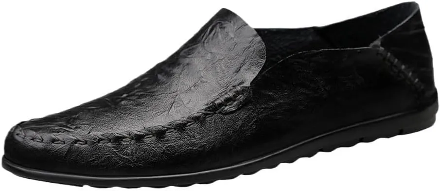 Men's Venetian Loafers Solid Color Simple Backless Vegan Leather Anti-Slip Flexible Lightweight Party Slip On Shoes