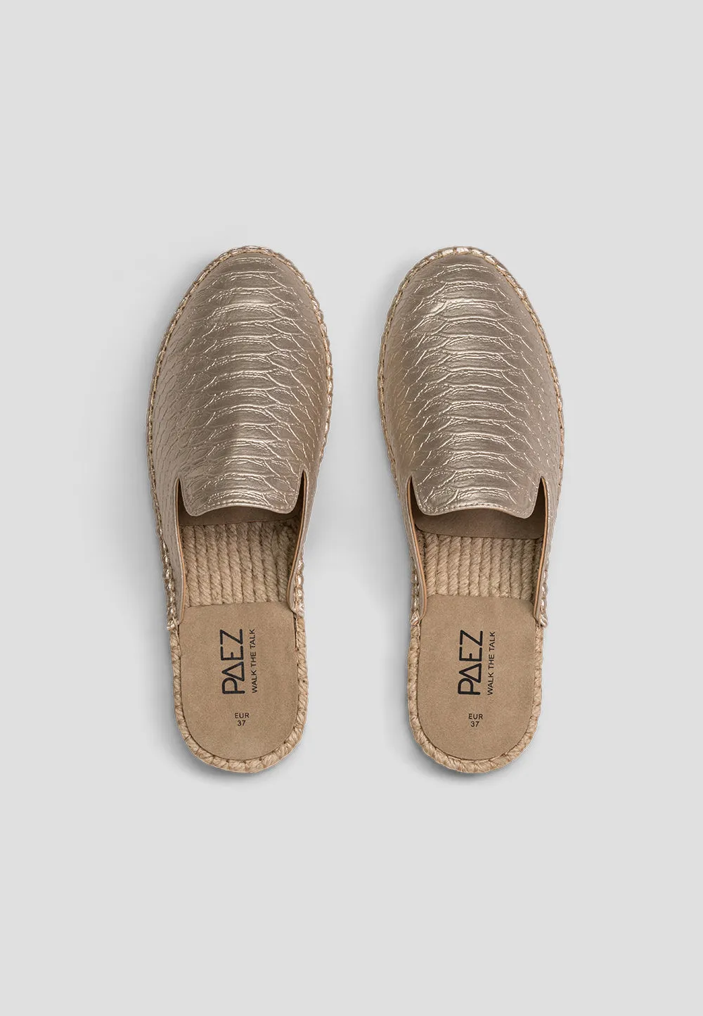 MULE VEGAN LEATHER SNAKE GOLD