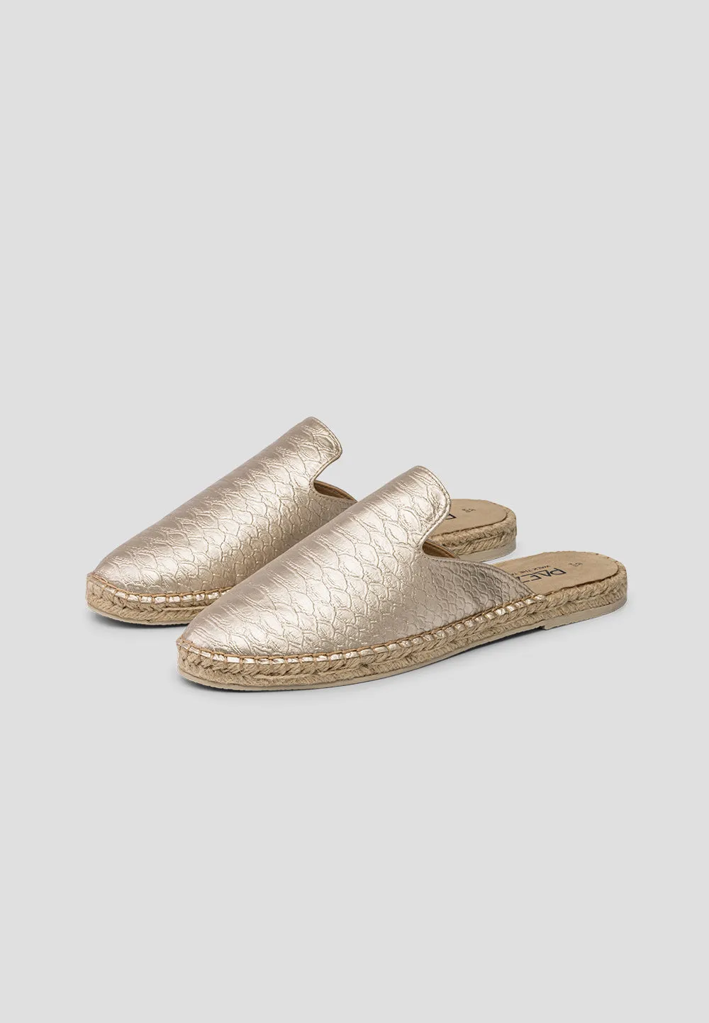 MULE VEGAN LEATHER SNAKE GOLD