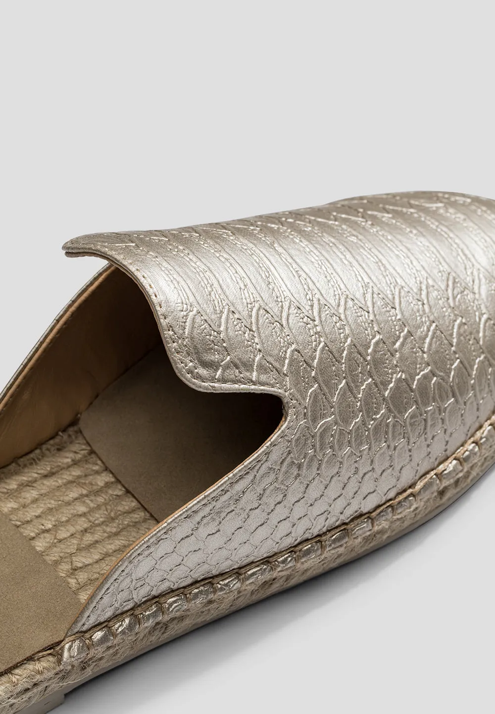 MULE VEGAN LEATHER SNAKE GOLD