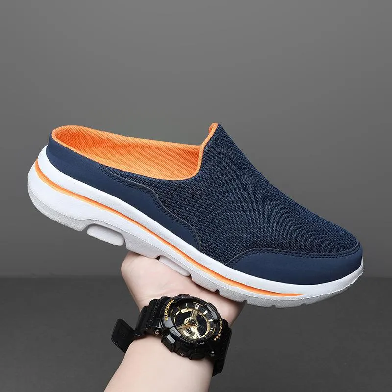 New Oversized Women's Shoes With Half Support And Single Shoe Flat Sole And One Foot Mesh Without Heel