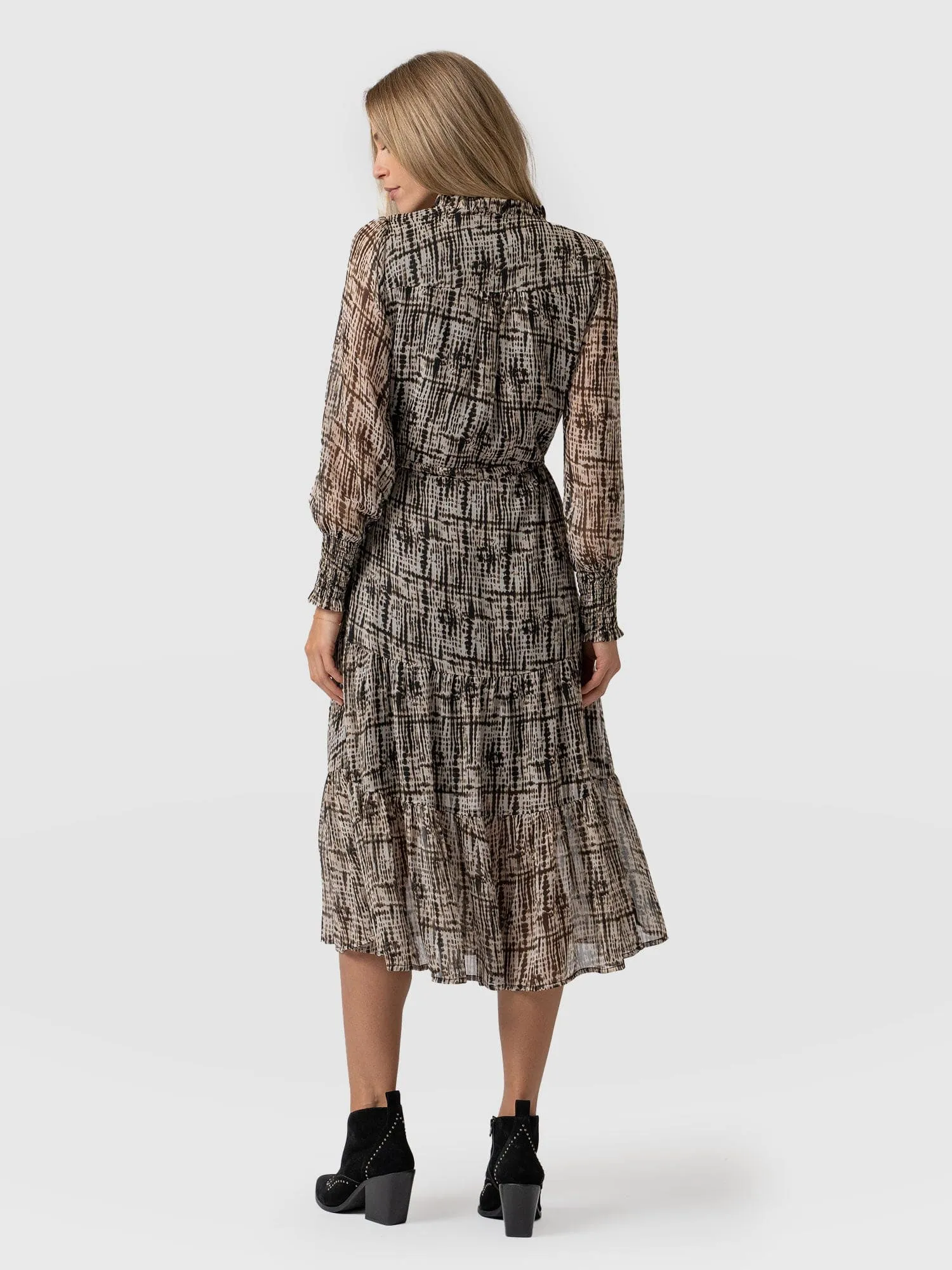 Olivia Zip Up Dress - Animal Tie Dye